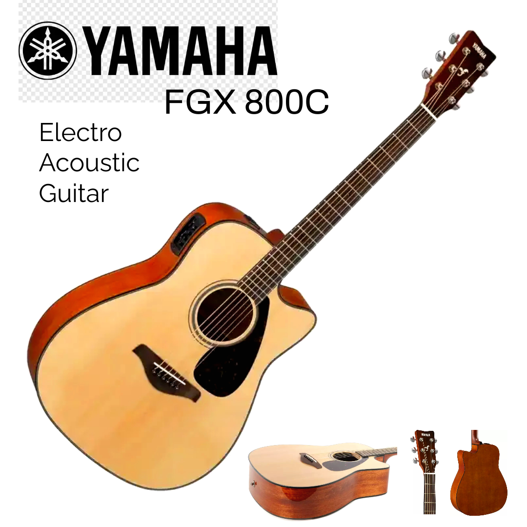 Yamaha FGX800C Dreadnought Cutaway Acoustic Electric Guitar - Natural